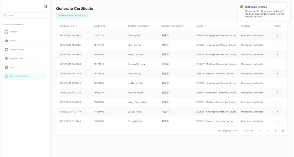 Course Management System 5